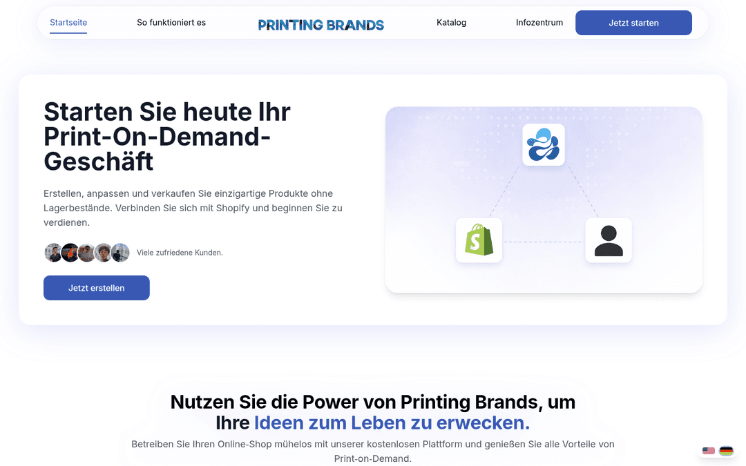POD Platform live site snapshot